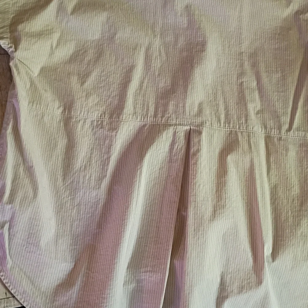 A New Day La Vida Es Bella Pinstripe Long Sleeve Button Down Top Size XXL EUC - Picture 6 of 8